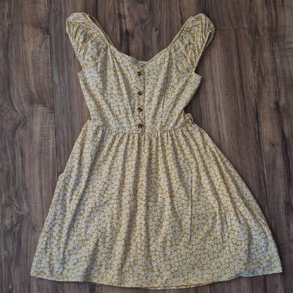 No Boundaries Yellow Floral Girls' Sundress